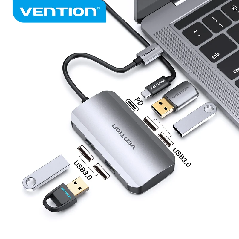 USB-разветвитель Vention на HDMI VGA USB 3 1 PD | Компьютеры и офис