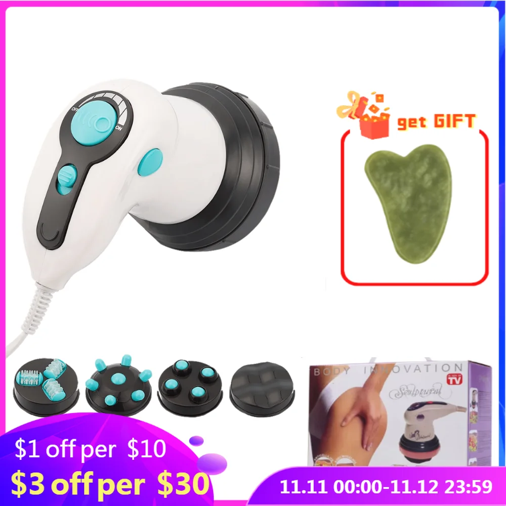 

Anti-Cellulite Massager 4 IN 1 Infrared Electric Body Slimming&Relaxing Muscle 3D Roller Device Weight Loss Fat Remove Roller