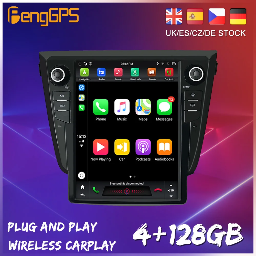 

128G Tesla Android 9 For Nissan X-Trail 2014 2015 2016 2017 Carplay Multimedia Player GPS Navigation Auto Radio Stereo HeadUnit