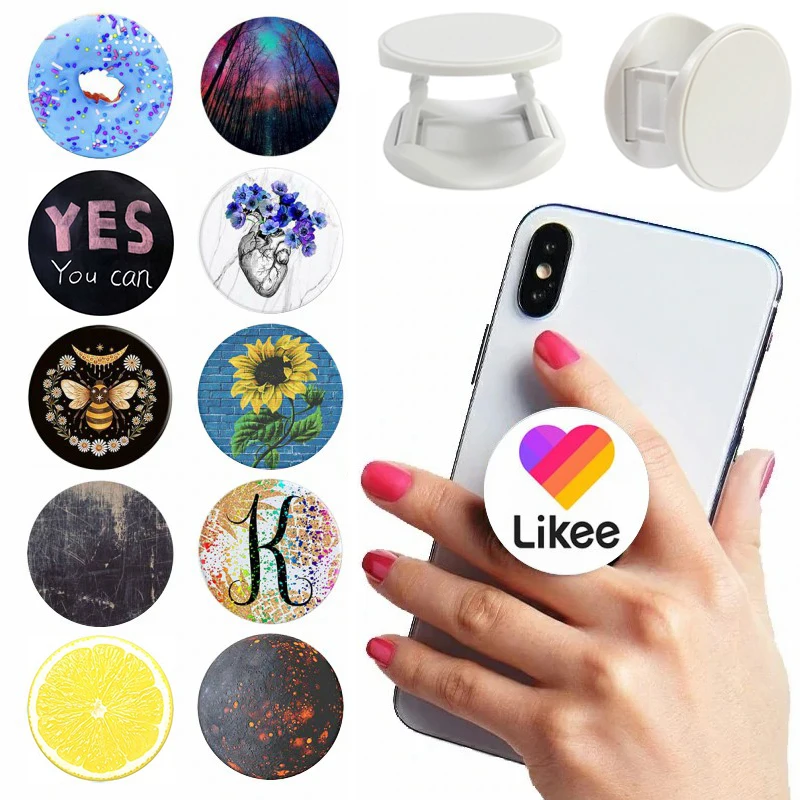 Круглый музыкальный держатель для телефона попсокет милый Карманный Разъем