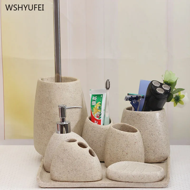 Набор керамических чашек для ванной 6 шт. | Дом и сад