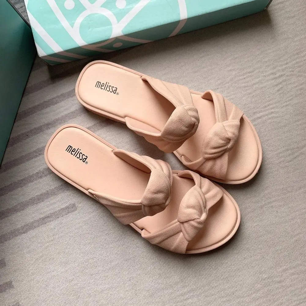 Женские сандалии на платформе Melissa желтые повседневные туфли с открытым носком
