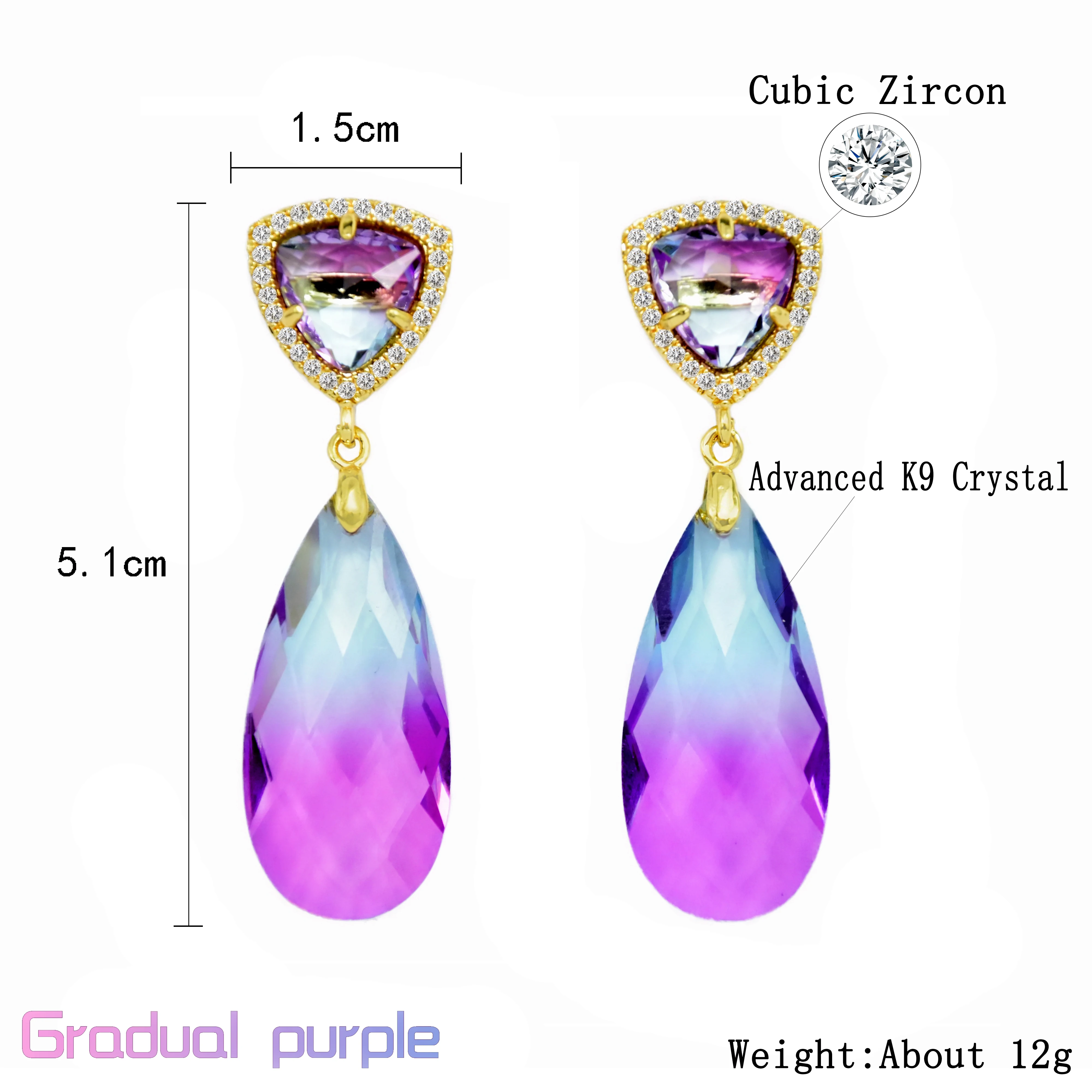 Корейские серьги милые розовые Висячие для женщин современные роскошные K9 с