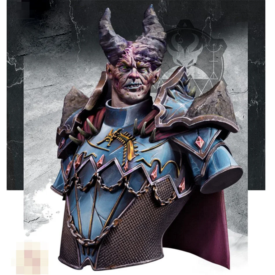 Sci-Fi Ox Horn Warrior Bust полимерная фигура 1/12 диаграмма масштабной модели набор из смолы