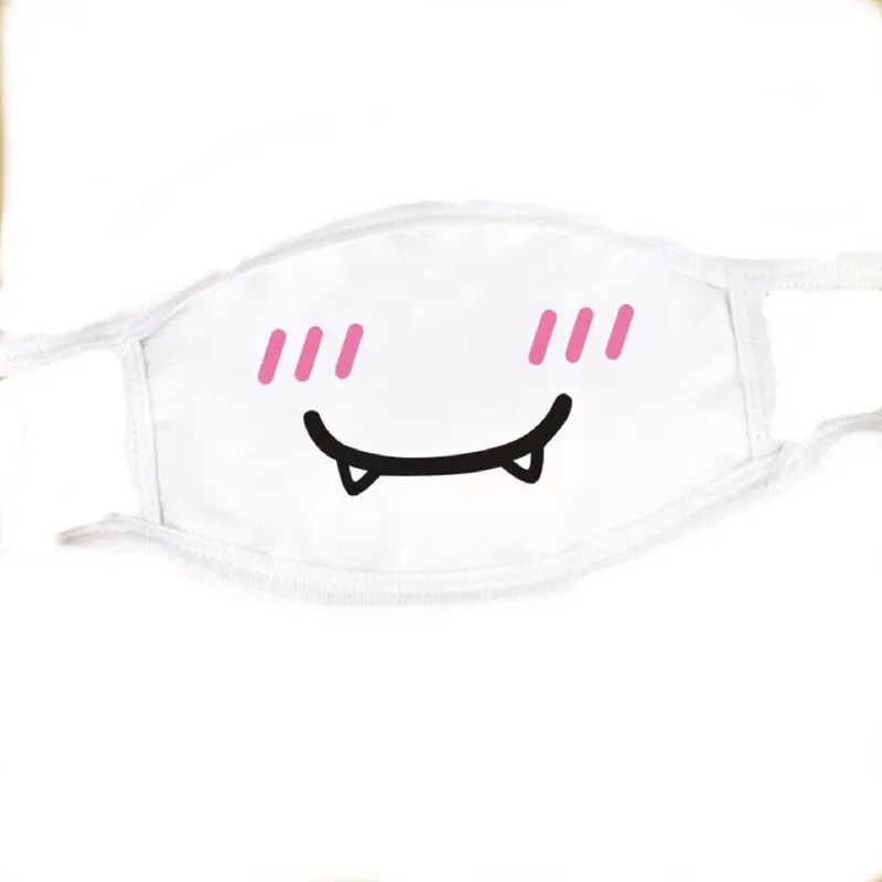 White A 1 шт., Модная хлопковая Пылезащитная маска для лица, аниме, мультяшная маска для женщин и мужчин, маски со ртом для лица пара масок - Цвет: White A