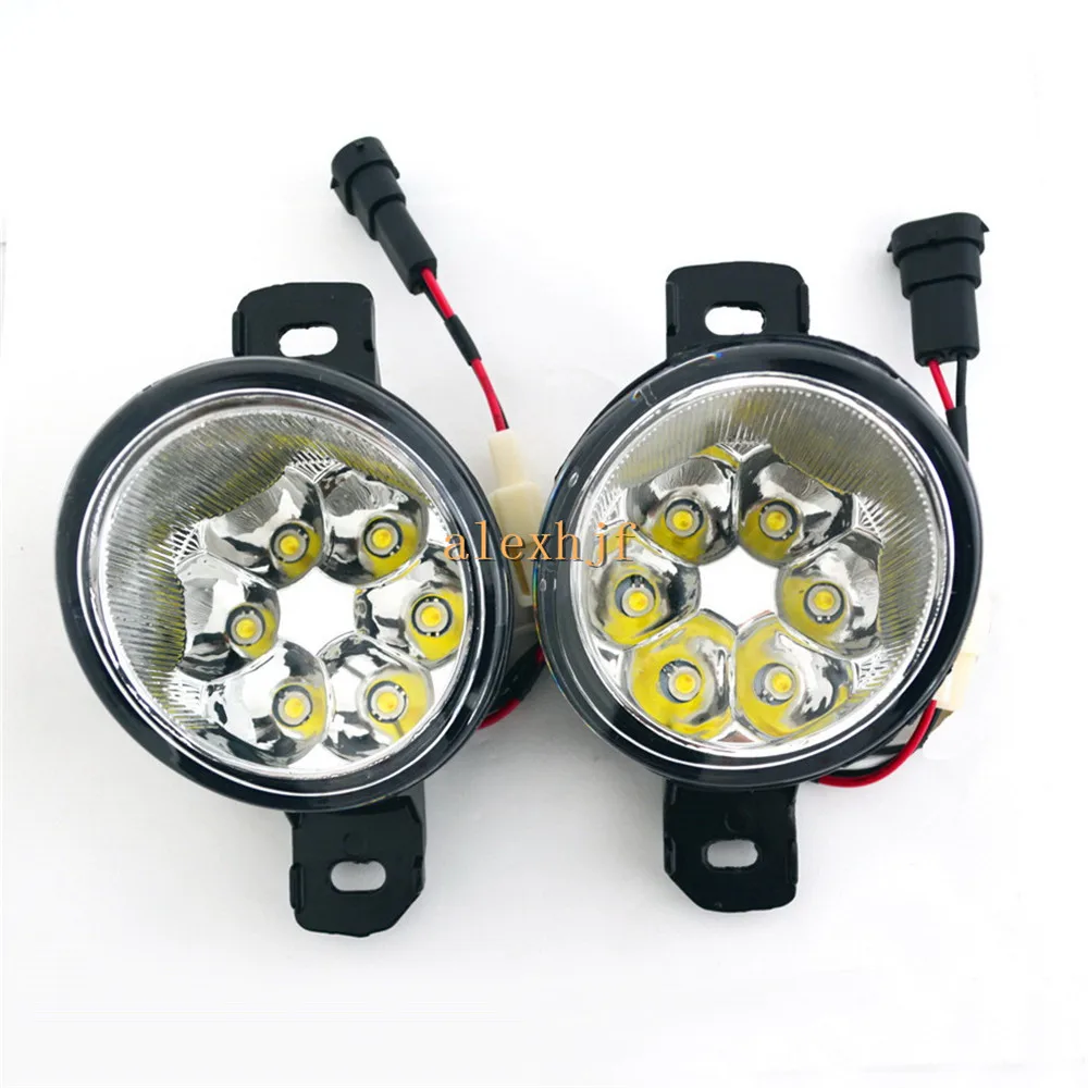 July King 18W 6LEDs H11 LED Fog Lamp Assembly Case for Nissan Dualis Qashqai 2007-2015 6500K 1260LM Daytime Running Lights | Автомобили и
