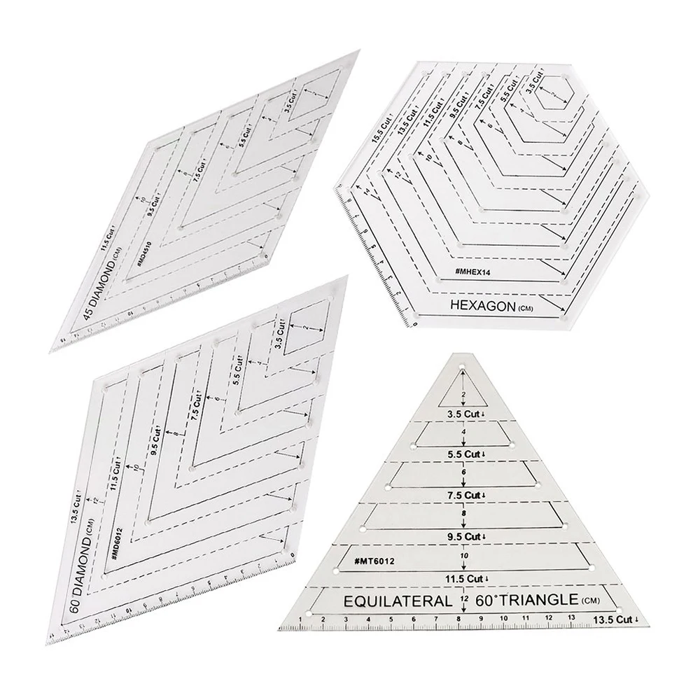 4 шт. DIY модный пэчворк линейка лоскутного шитья записная книжка узор делая