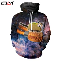 cjlm new hoodie men 3d printed starry sky cat burger space galaxy hoodie sweatshirt pullover sportwear tracksuit men oversize