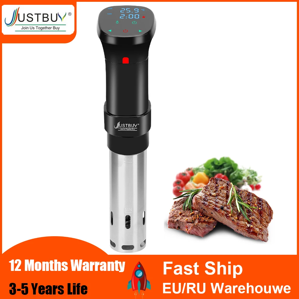 aliexpress - 12 Month Warranty IPX7 Waterproof 1800W LCD Touch Sous Vide Cooker Cooking Machine Sturdy Immersion Circulator Slow Cooker