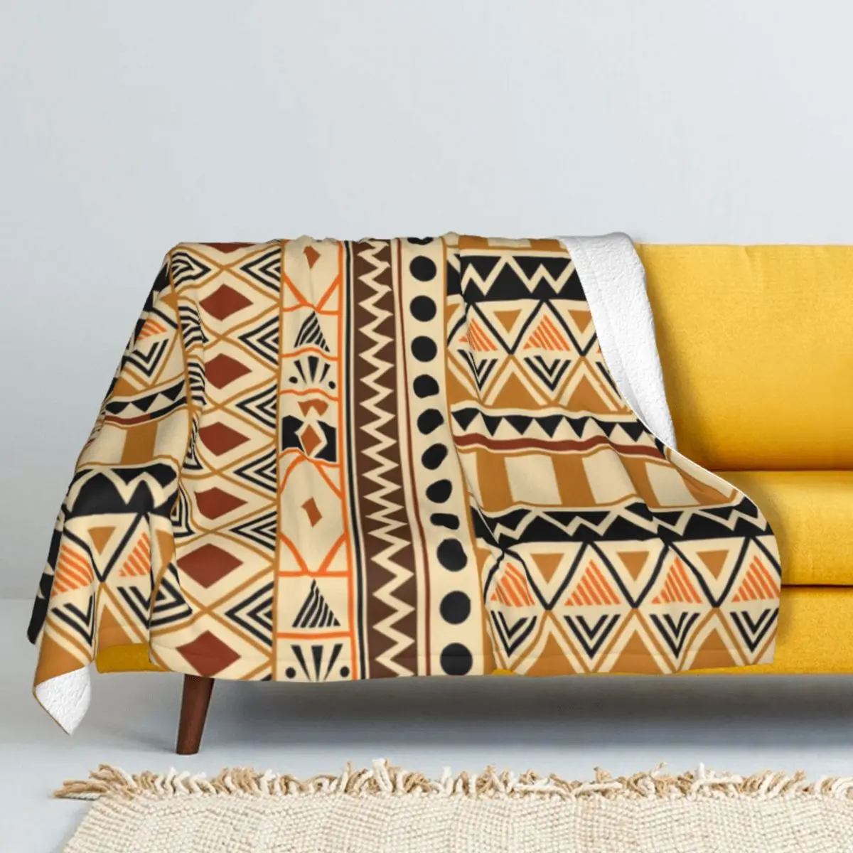 

Geometric African Tribal Pattern Winter Thicken Cashmere blankets Lamb Blanket Coral fleece Throw blanket Quilt Soft bed linings