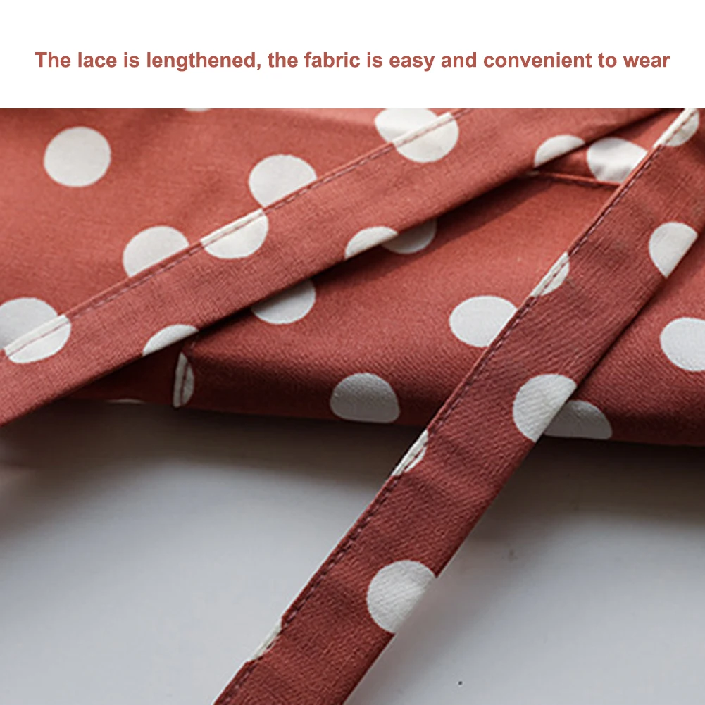 

Kitchen Apron Fashion Stripe Wave Point Apron Women Girls Cotton Cotton Apron with 2 Pockets for Cooking Baking and Gardening