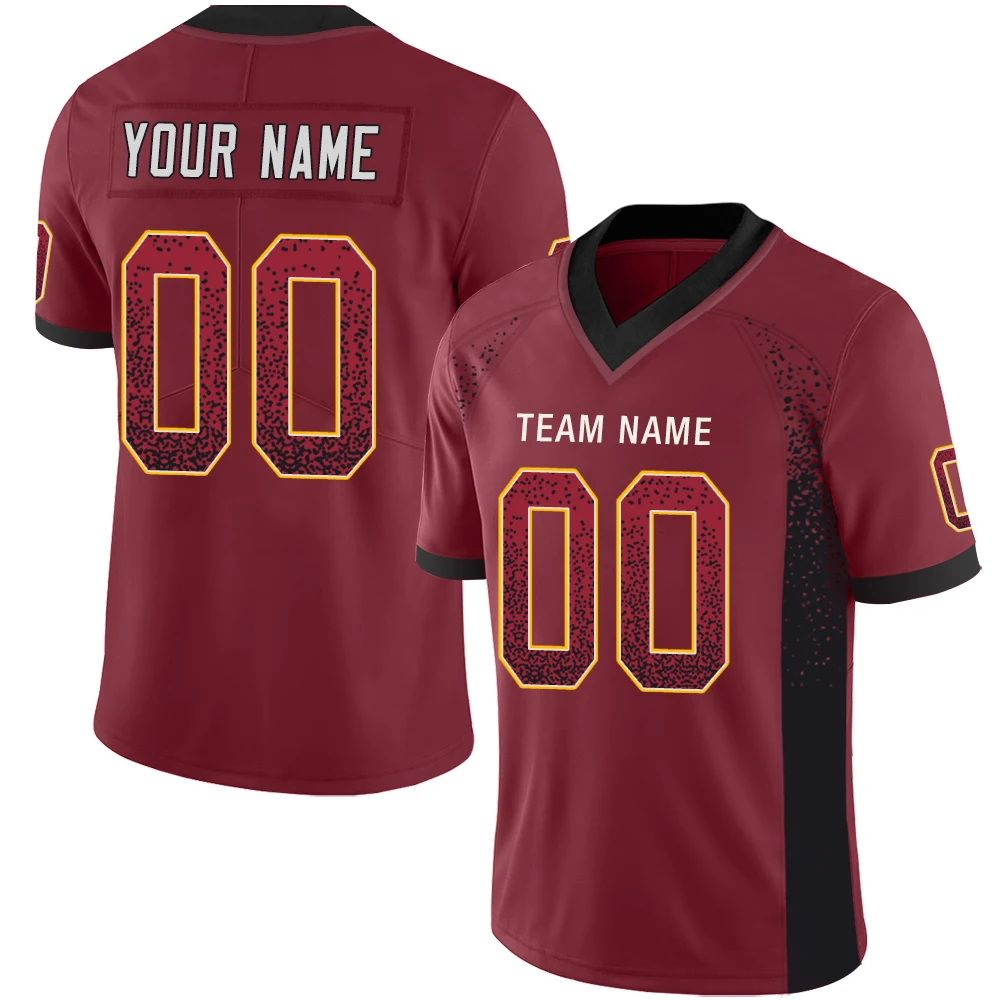 Wholesale Custom Football Jersey Team Name/Number Full Sublimate Football Game Training Stretch Soft Uniform for Male/Girl/Youth