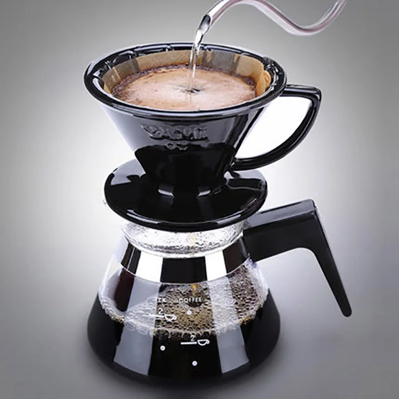 1 комплект V60 стеклянный кофейник фильтр для кофе чайник Портативный