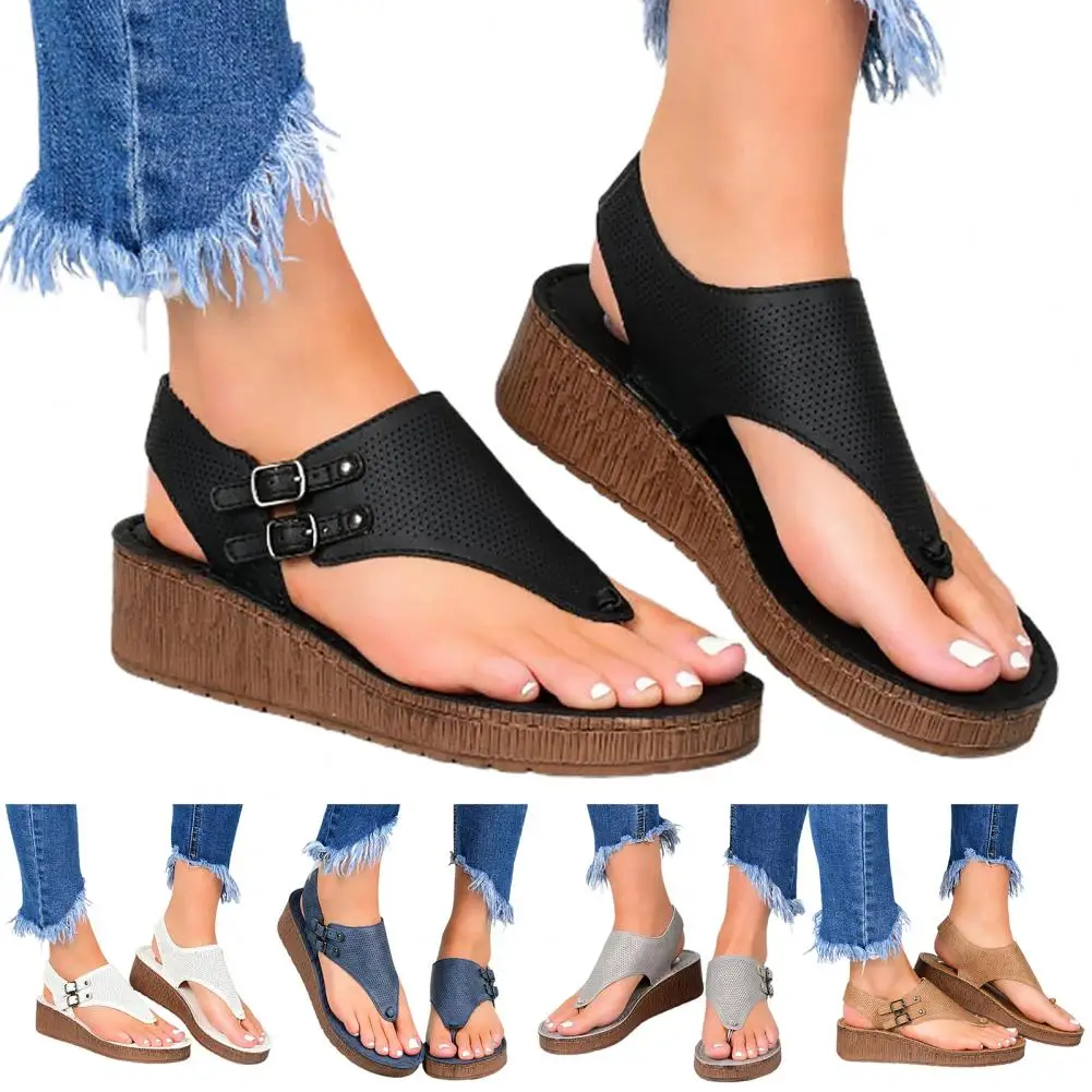

Soft 1 Pair Fashion Round Toe Summer Sandals Breathable Sandals Open Toe Walking Shoes