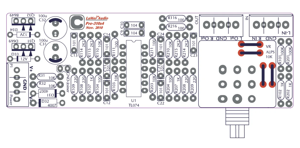 Плата предварительного усилителя MBL6010 |