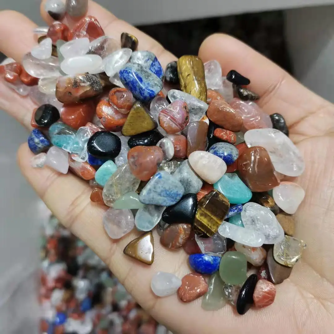 Естественный смешанный минеральное стекло полированный камень камни галька для