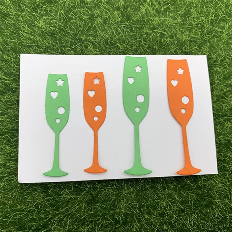 Металлические трафареты для высечки Винных Бокалов кружева карточки сделай сам