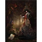 Алмазная живопись Осенняя, осенняя, вышивка с ведьмой, птицей, лесом, 5D, сделай сам, квадратнаякруглая, алмазная вышивка, распродажа, оптовая продажа