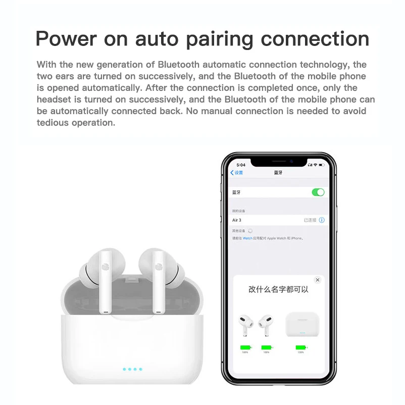 Для MacBook Air Pro 3 наушники-вкладыши TWS с наушники Беспроводной Bluetooth 5 0 стерео anc