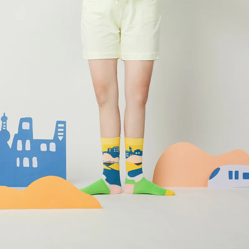 Носки с рисунком аниме модные персонализированные новинка для мужчин и женщин