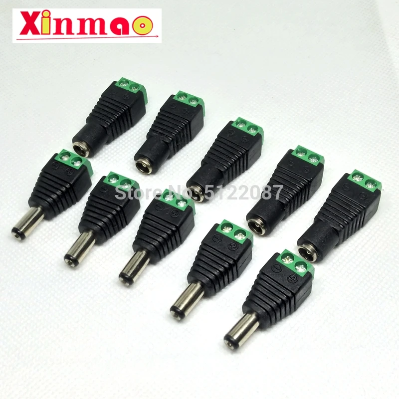 5 Set CCTV Cameras 2.1mm x 5.5mm Female Male DC Power Plug Adapter Jack Connector Socket | Обустройство дома