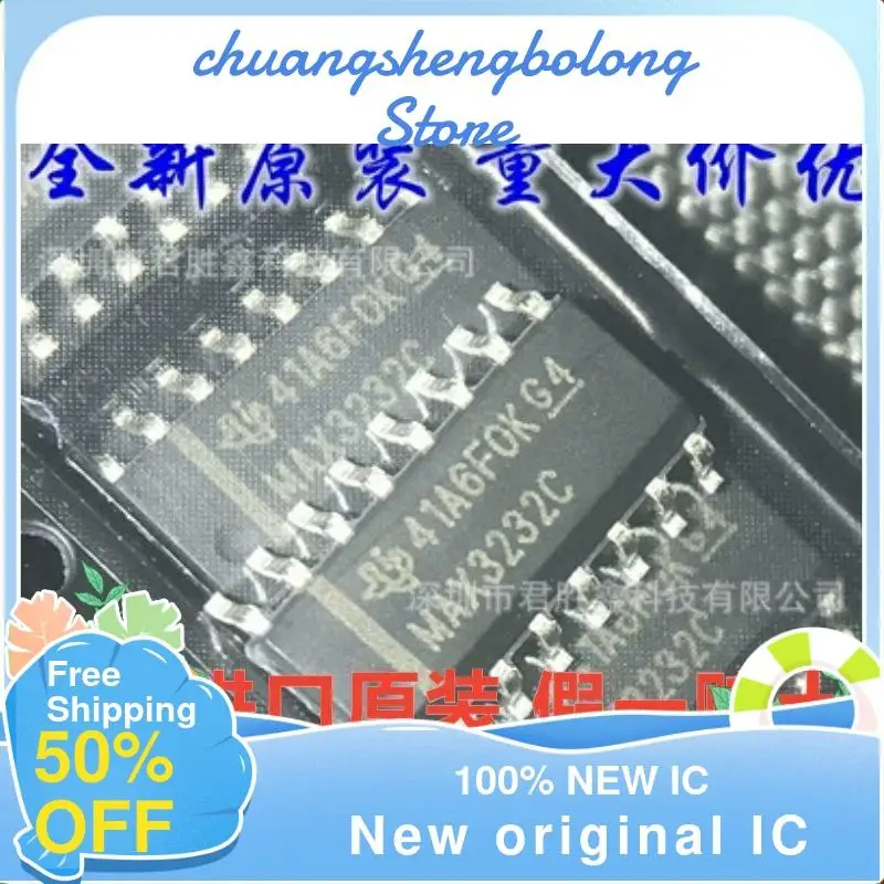 10-200 шт., MAX3232CDR MAX3232C MAX3232 SOP16