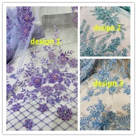 Tulle embroidery french net lace fabric Top selling SYJ-58685 new design nigerian lace fabrics