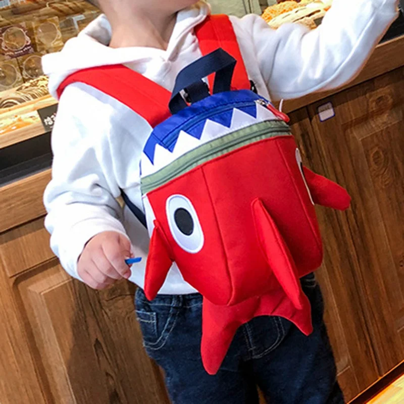 Новый 3D Акула мультфильм Рюкзак Малыш анти потеря ремень поводок ходунки на