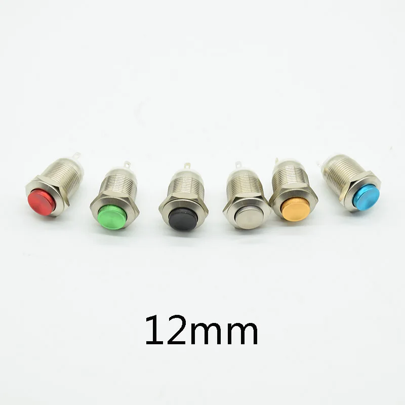 Металлический кнопочный переключатель водонепроницаемый 12 мм|Выключатели| |