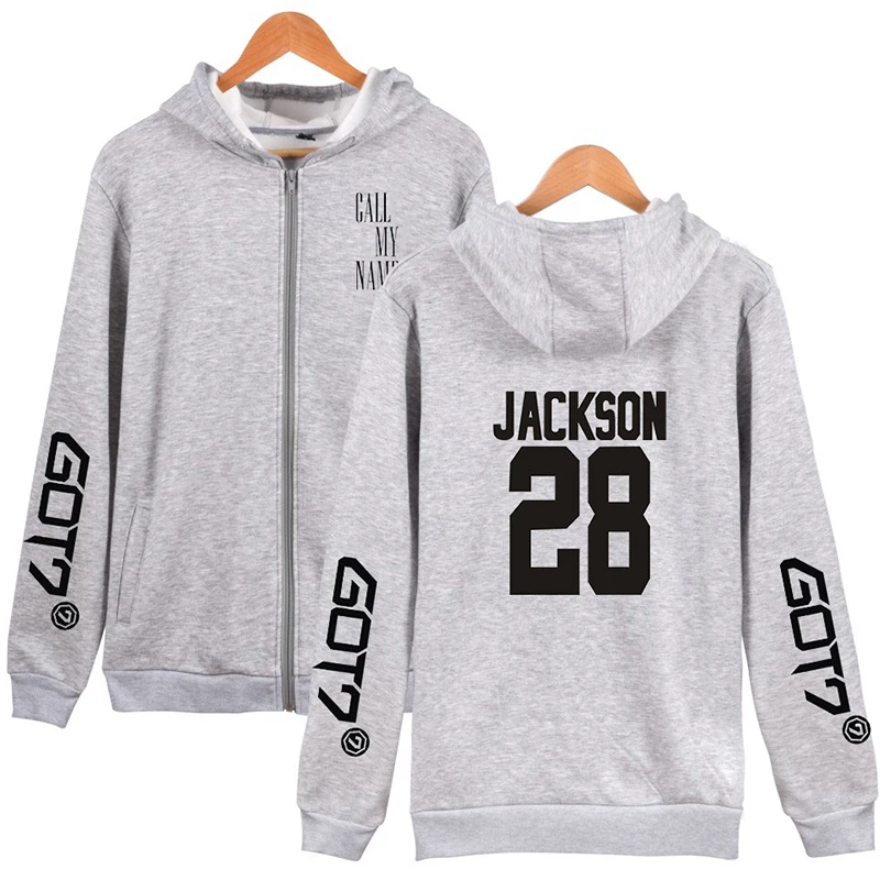 

Got7 JACKSON 28 Kpop Hoodie Hoody Men Women Zipper Hoodies Jackets Long Sleeve Male Female Hooded Sweatshirts Tracksuit Tops 4XL