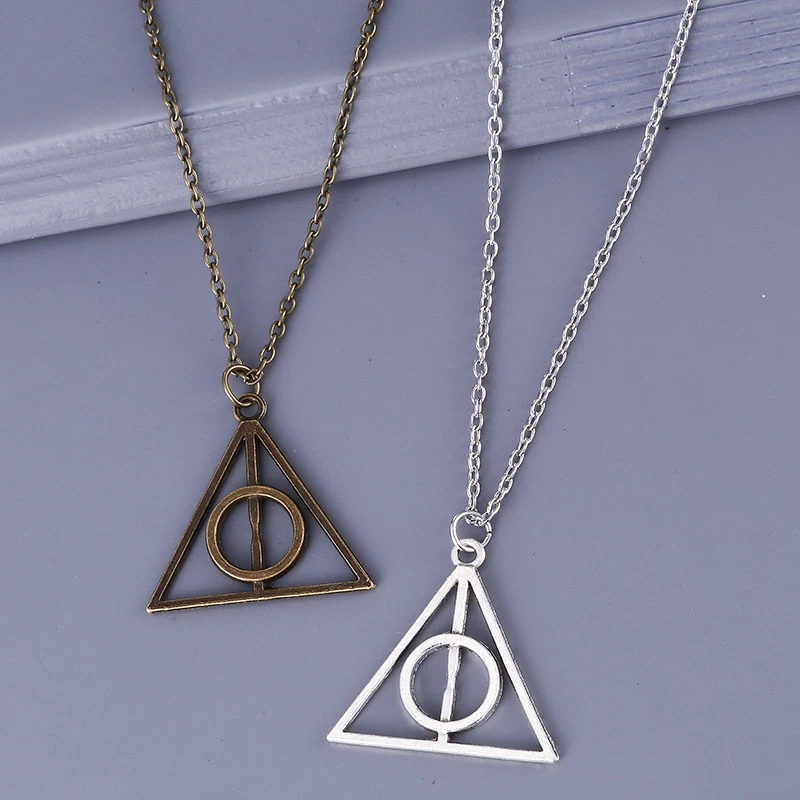 Мужские и женские винтажные ожерелья с подвеской в виде гортера треугольной