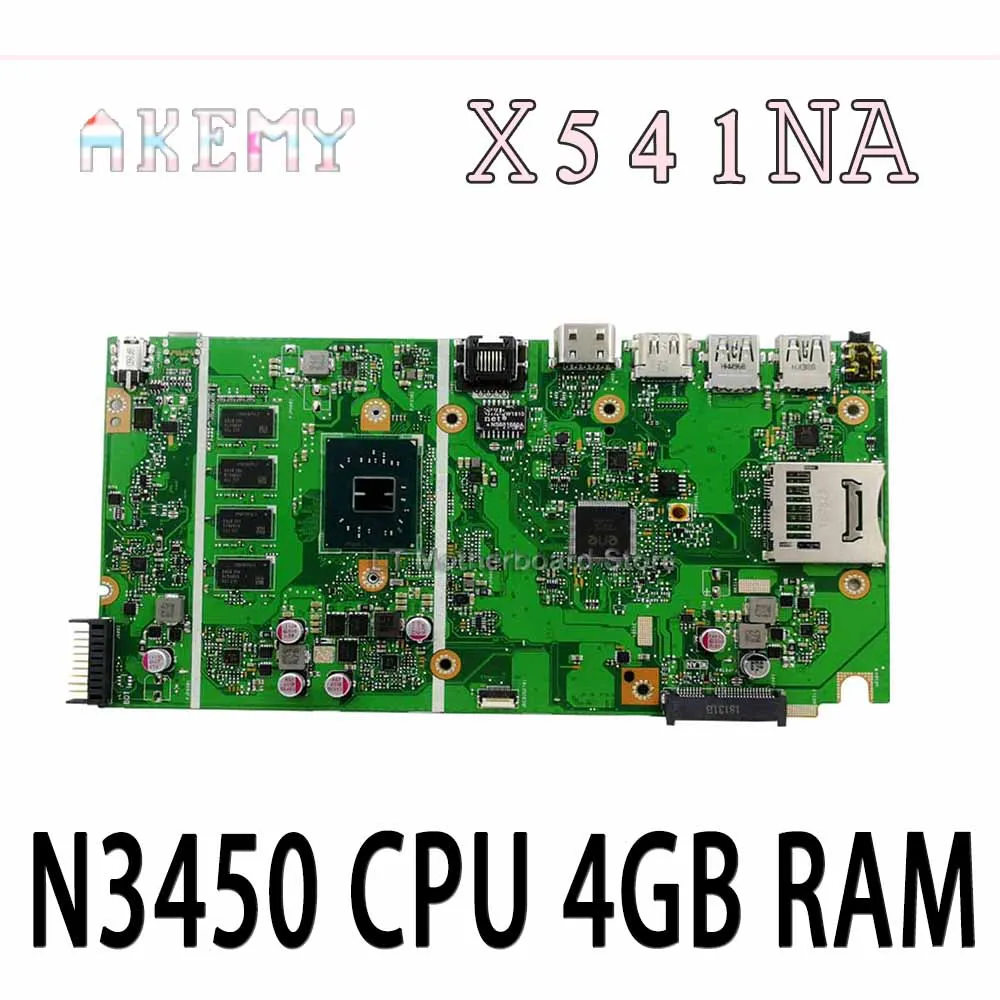 X541NA материнская плата для For Asus ноутбука X541N Тест 100% OK N3450 CPU 4 ядра Гб RAM|Материнские