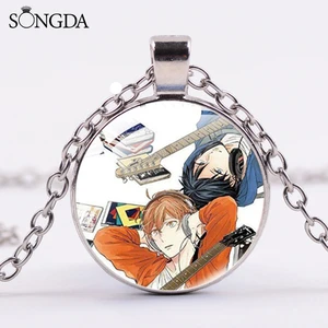 Japan Anime GIVEN Pendant Necklace Cartoon Manga Photo Glass Cabochon Chian Choker for Teenage Boys And Girls Birthday Gifts