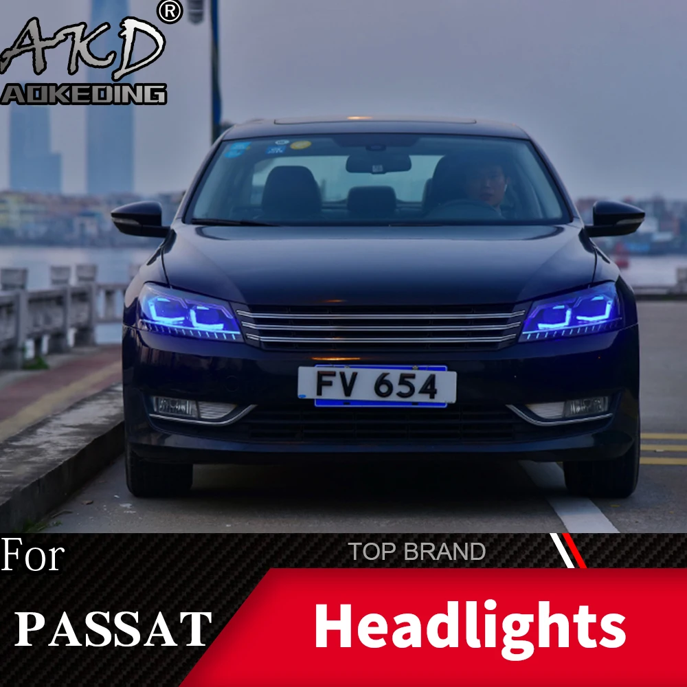 Передняя фара для автомобиля VW Passat B7 2011 2016 головной светильник s туман дневные