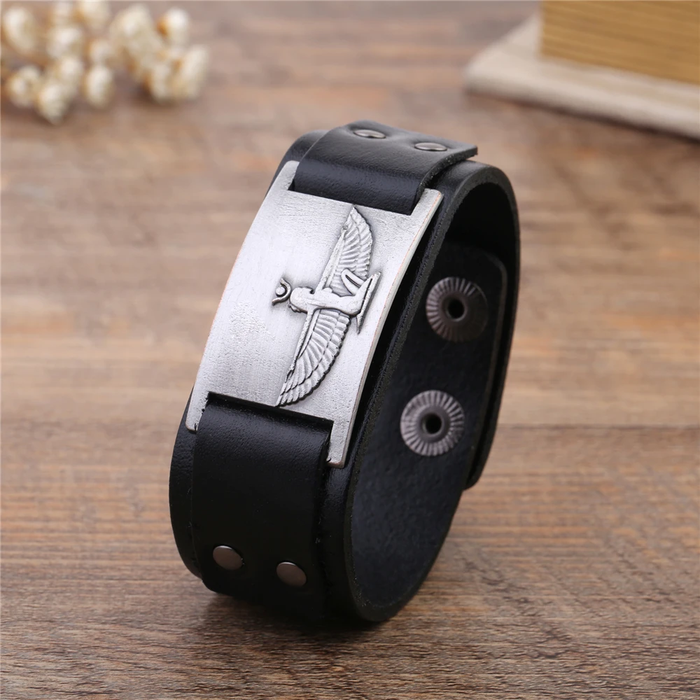Dawapara Egypt Cleopatra Amulet Cuff Bracelets Vintage Bangle Jewelry Antique Silvery Tone For Men And Women | Украшения и