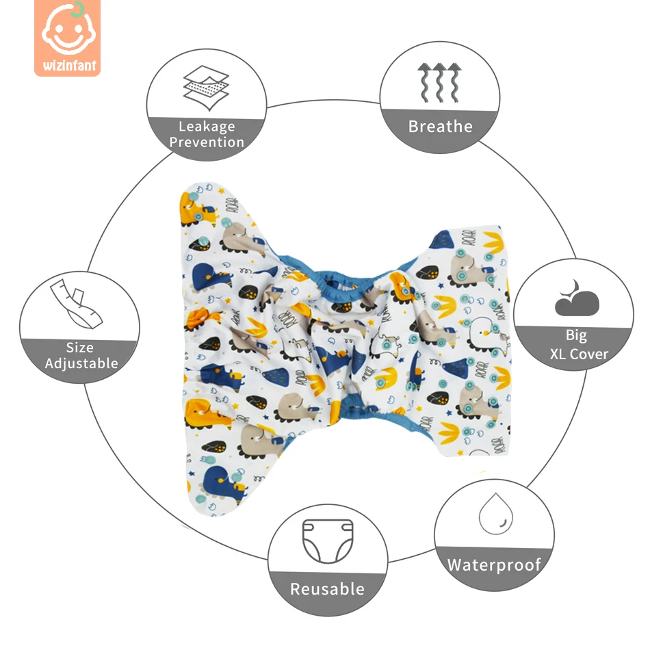 WizInfant Эко дружественных большой XL ткань с ромбовидным узором для ребенка от 2 лет