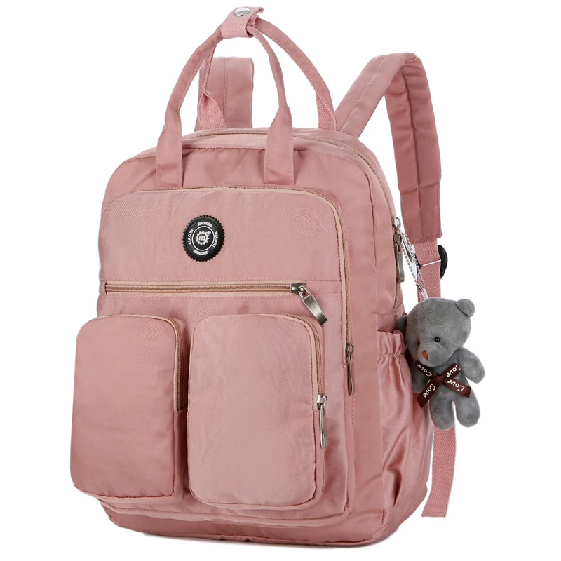 

Woman Backpack Waterproof Nylon Soft Handle Solid Multi-pocket Travel Zipper Mochila Feminina Sac A Dos School Bags