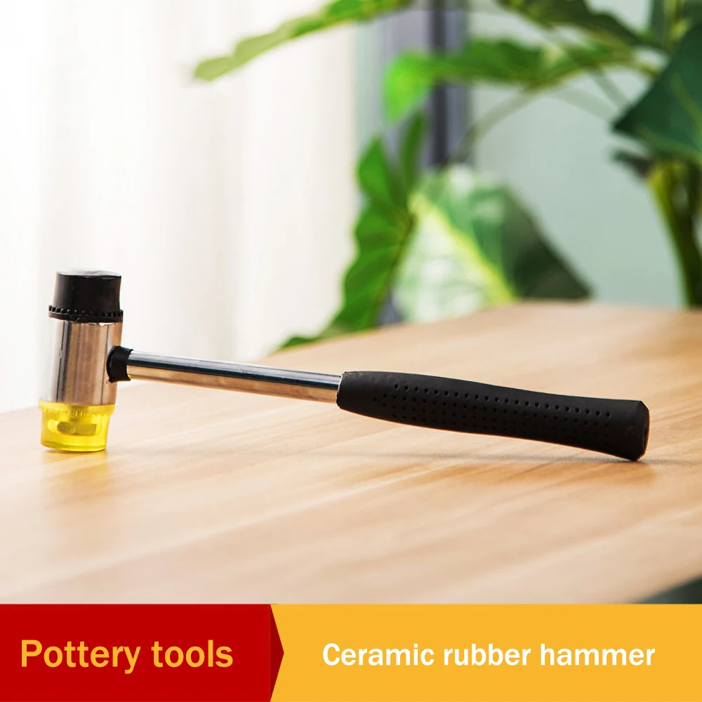 

Керамический художественный резиновый молоток, многофункциональный монтажный молоток, маленький кожаный молоток, мягкий и твердый двухст...