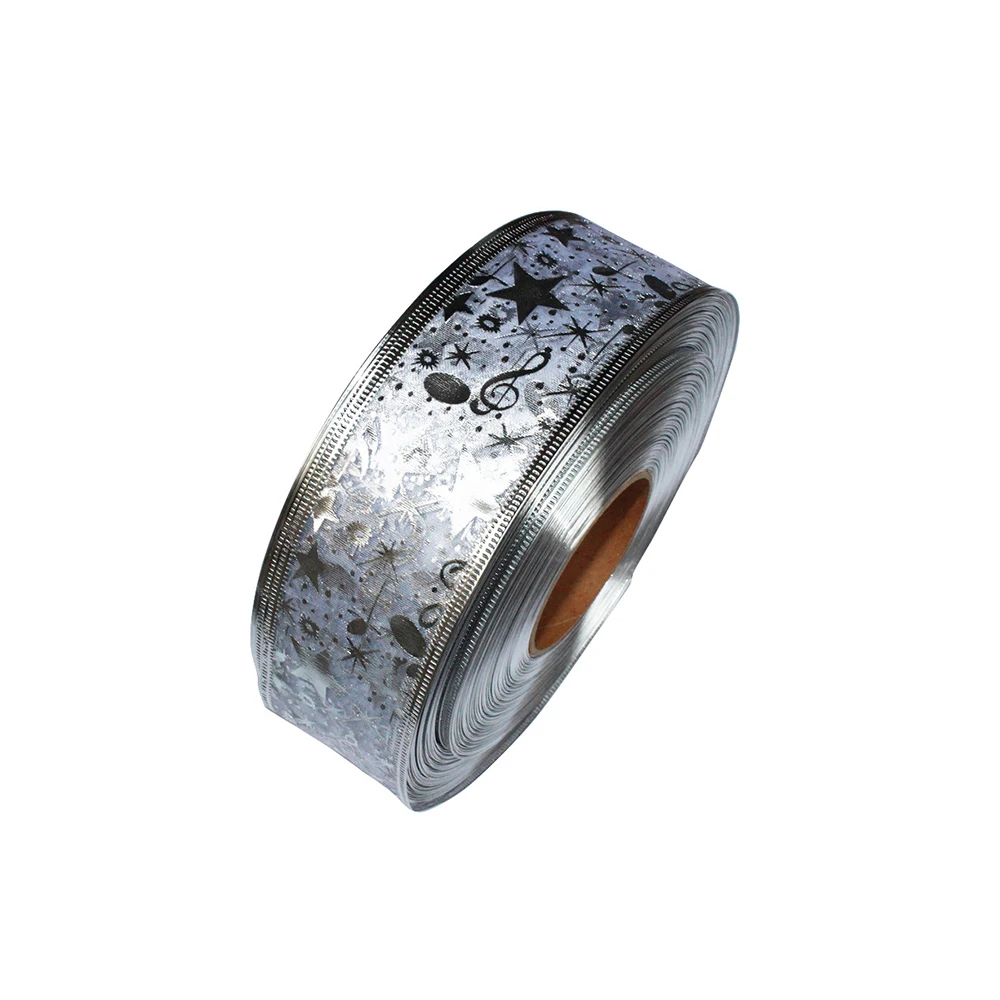 silver 200*5 см золотая, серебряная, блестящая лента из органзы для свадьбы, Рождественское украшение, сделай сам, лямки для торта, подарочные упаковочные ленты для рукоделия - Цвет: silver
