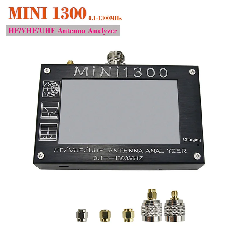 Maxgeek 4 3 дюйма Mini1300 HF/VHF/UHF антенна анализатор 0 1 1300 МГц с дюймовым TFT ЖК сенсорным
