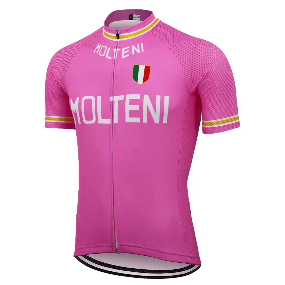Розовая итальянская велосипедная Джерси MOLTENI ropa ciclismo Одежда mtb Триатлон летняя