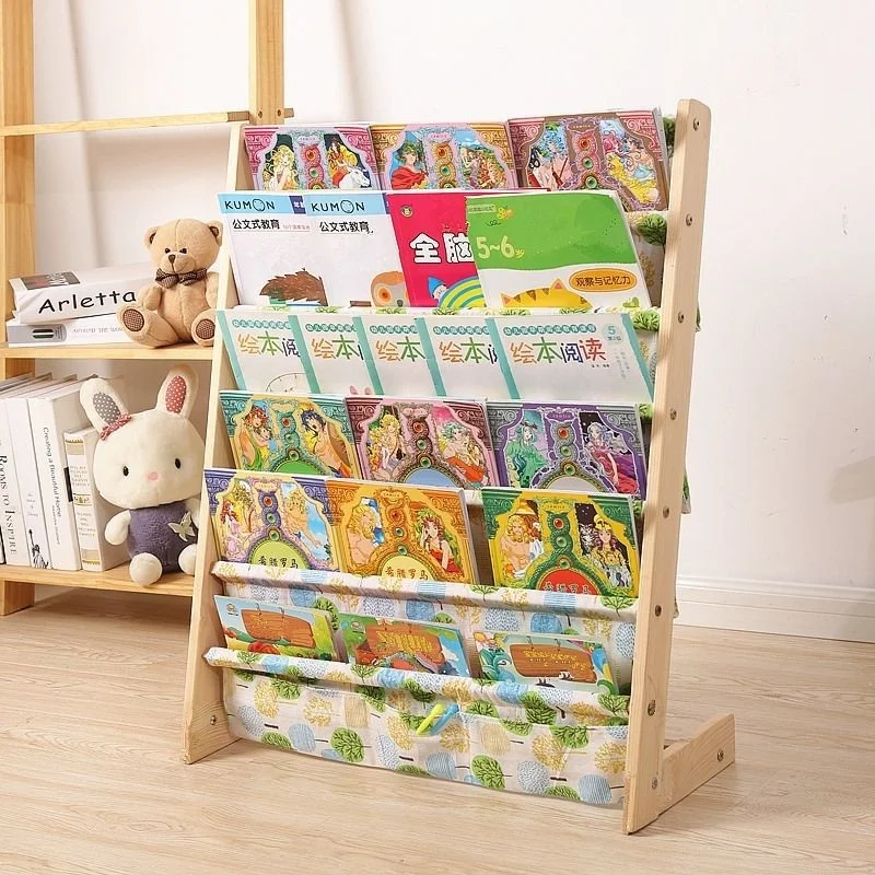 

Modern ding children bookshees Wood baby reng Ra storage shelf Simple bookshelf furniture Wood bookshees