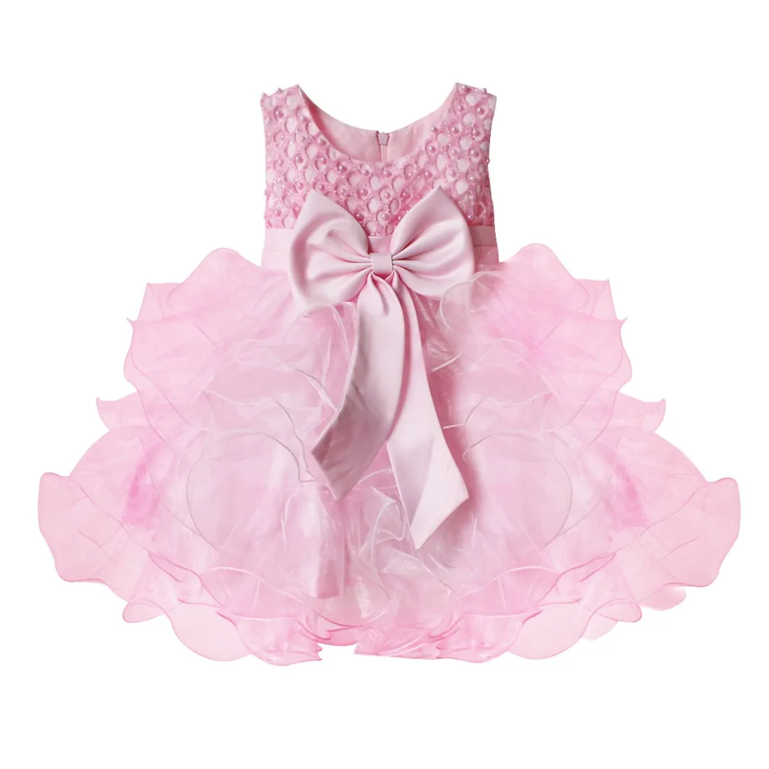 

Toddler Kids Baby Girl Princess Dress Summer Sleeveless Tulle Flower Girl Dresses Wedding Pageant Communion Party Dress 3M-4T