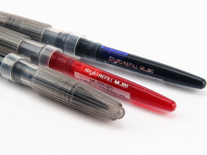 Ручка перьевая ручка Pentel Tradio Pulaman MLJ20 для TRJ50 0 7 2 мм японский черный/синий/красный
