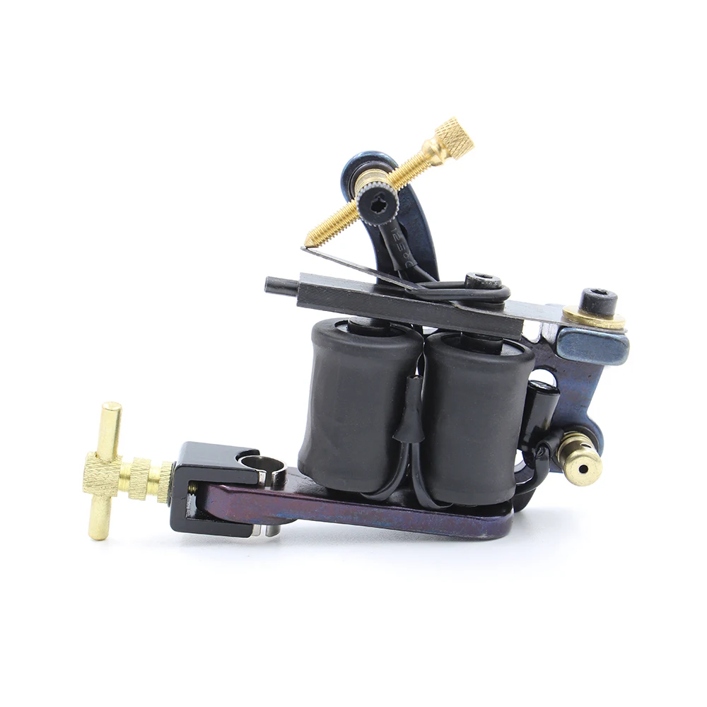 High Quality Coil Handmade Tattoo Machine Guns for Shader 10 Warps Iron Handmade Tattoo Machine Free Shipping