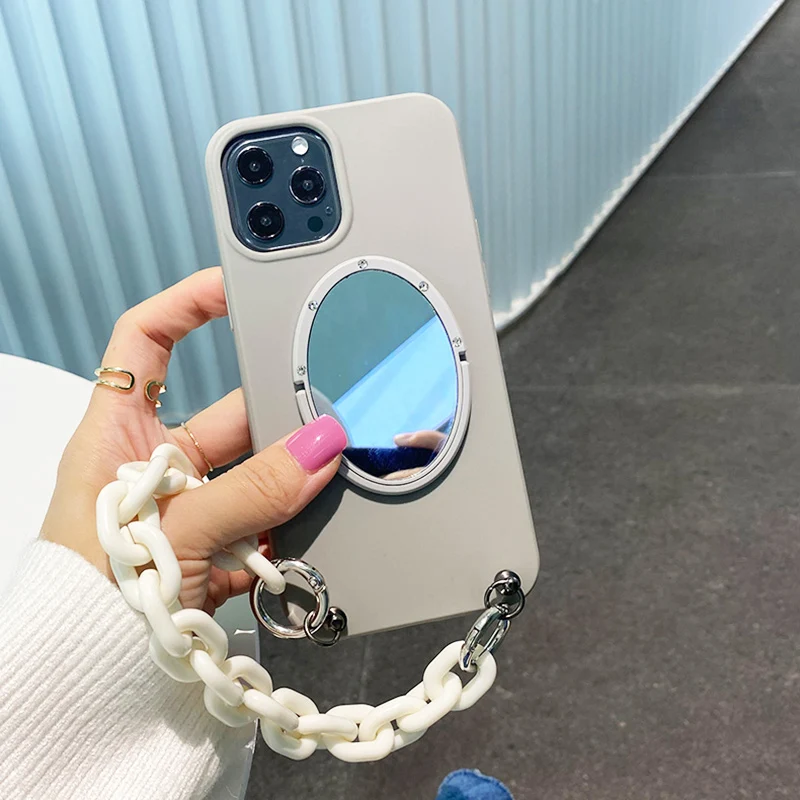 Зеркальный чехол-подставка для Huawei P Smart 2021 P40 P30 P20 P10 чехол селфи P9 P8 Lite 2017 мягкий из