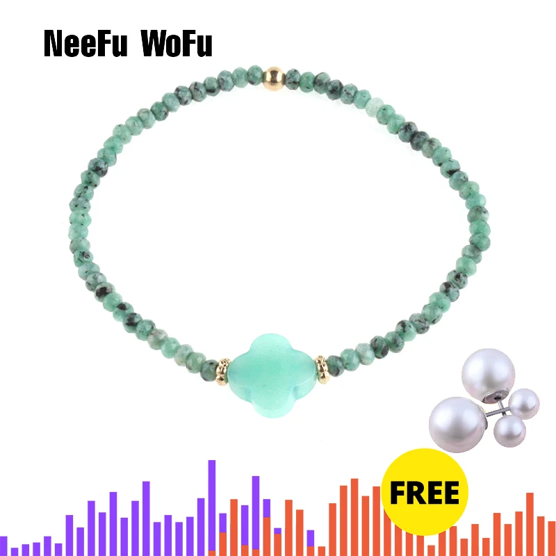 NeeFu WoFu браслет с кристаллами натуральный эластичный ювелирные изделия|pulseras de