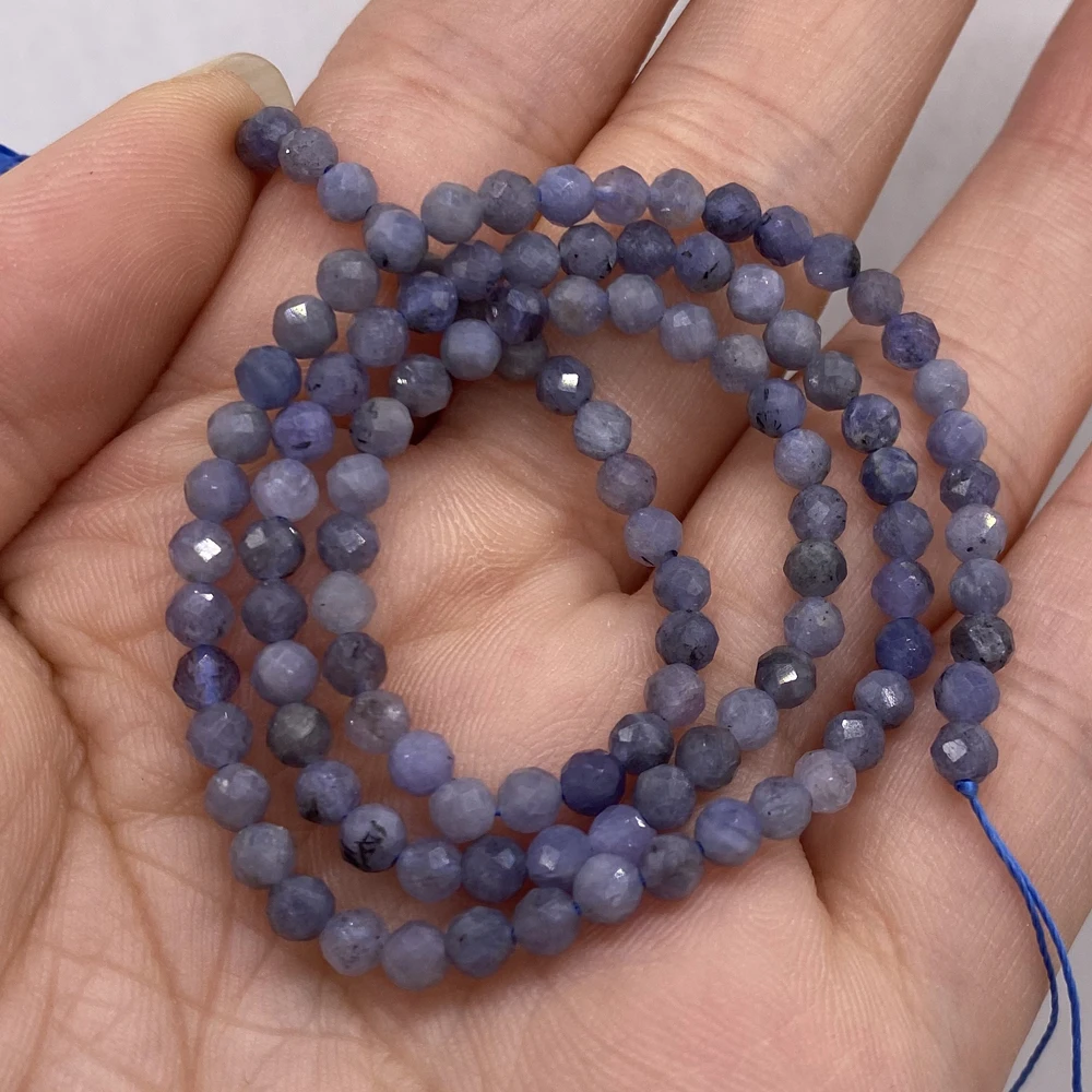 

Small Beads Natural Semi-Precious Stone Purple Fluorite Faceted Beads for Jewelry Making DIY Bracelet Necklace Accessories 3mm