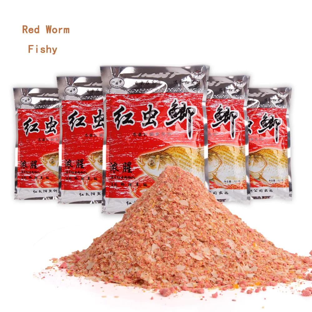 

600g=5Bags Bloodworm Red Worms Powder Fishing Natural Flavor Live Bait Lure Fish Smell Baits Feeder Accessories Fishy Additive