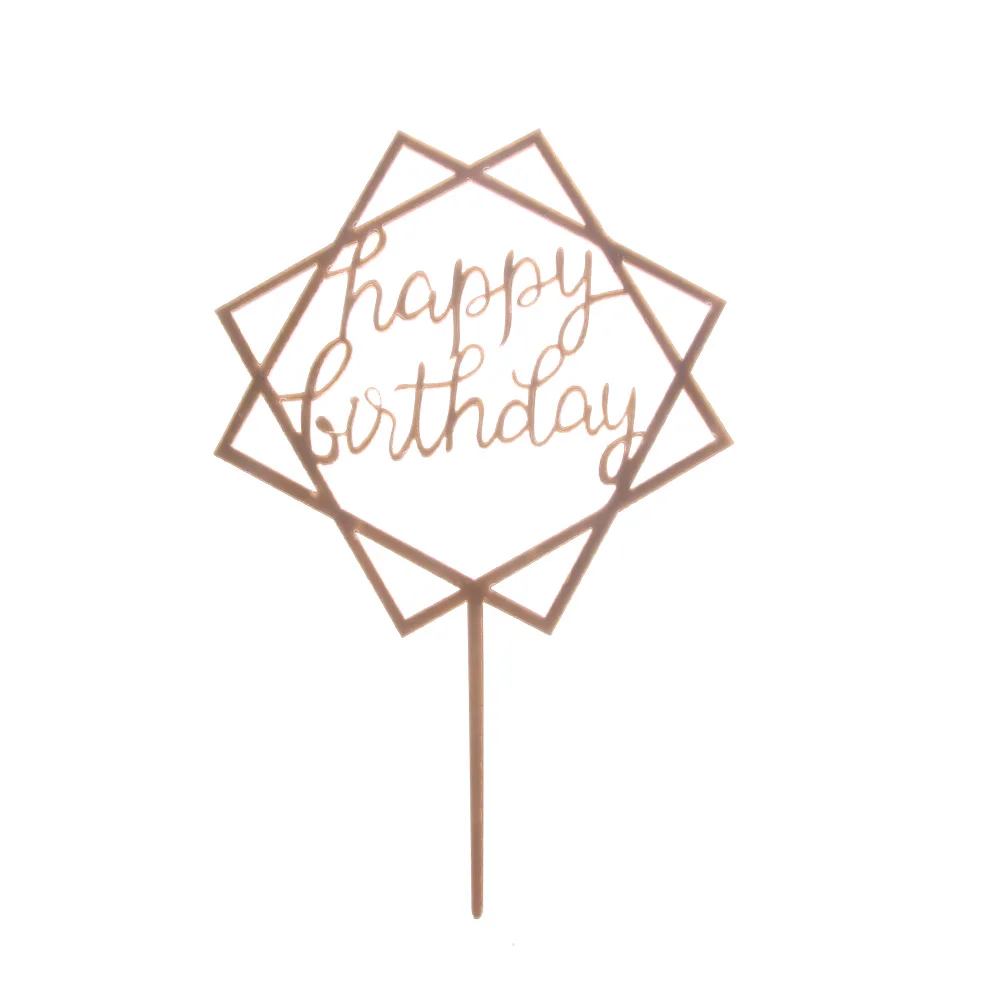 Топпер для торта С Днем Рождения акриловый держатель выпечки вставка Декор кекс